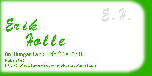 erik holle business card